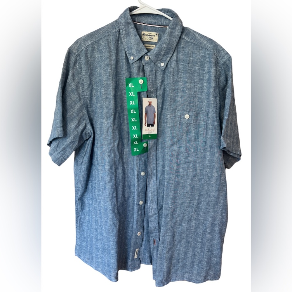 NWT. Shirt Sleeve Washable Linen